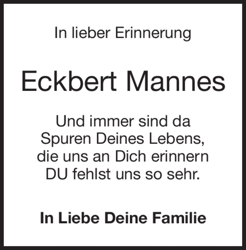  Traueranzeige für Eckbert Mannes vom 29.09.2018 aus Heidenheimer Zeitung