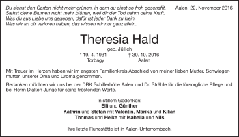 Traueranzeige von Ellruth Knechtel von Heidenheimer Zeitung