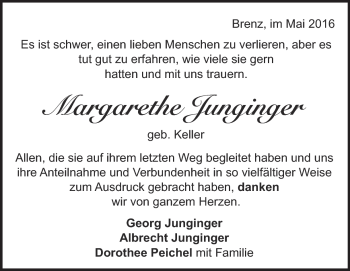 Traueranzeige von Margarethe Junginger von Heidenheimer Zeitung