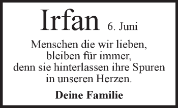 Traueranzeige von Irfan  von Heidenheimer Zeitung