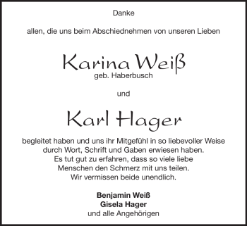 Traueranzeige von Karl Hager von Heidenheimer Zeitung