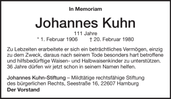 Traueranzeige von Johannes Kuhn von Heidenheimer Zeitung