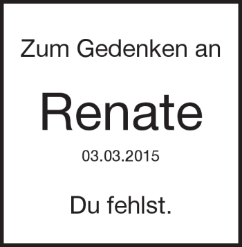 Traueranzeige von Renate Thiele von Heidenheimer Zeitung