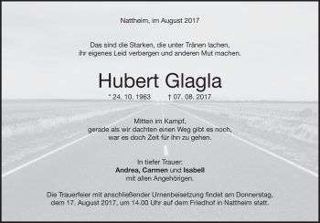 Traueranzeige von Hubert Glagla von Heidenheimer Zeitung