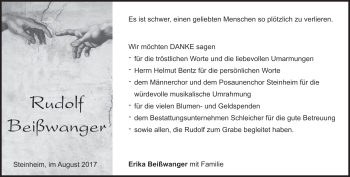 Traueranzeige von Rudolf Beißwanger von Heidenheimer Zeitung