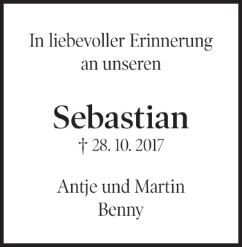 Traueranzeige von Sebastian Wiedmann von Heidenheimer Zeitung