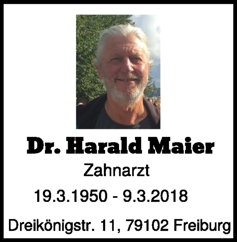  Traueranzeige für Dr. Harald Maier vom 13.03.2018 aus Heidenheimer Zeitung