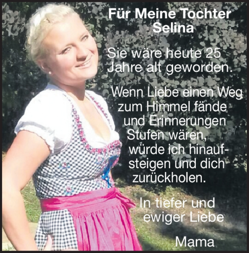  Traueranzeige für Selina Rembold vom 16.07.2018 aus Heidenheimer Zeitung