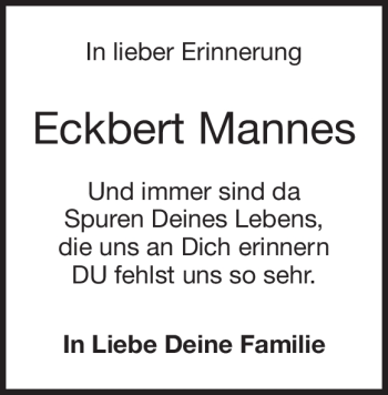 Traueranzeige von Eckbert Mannes von Heidenheimer Zeitung