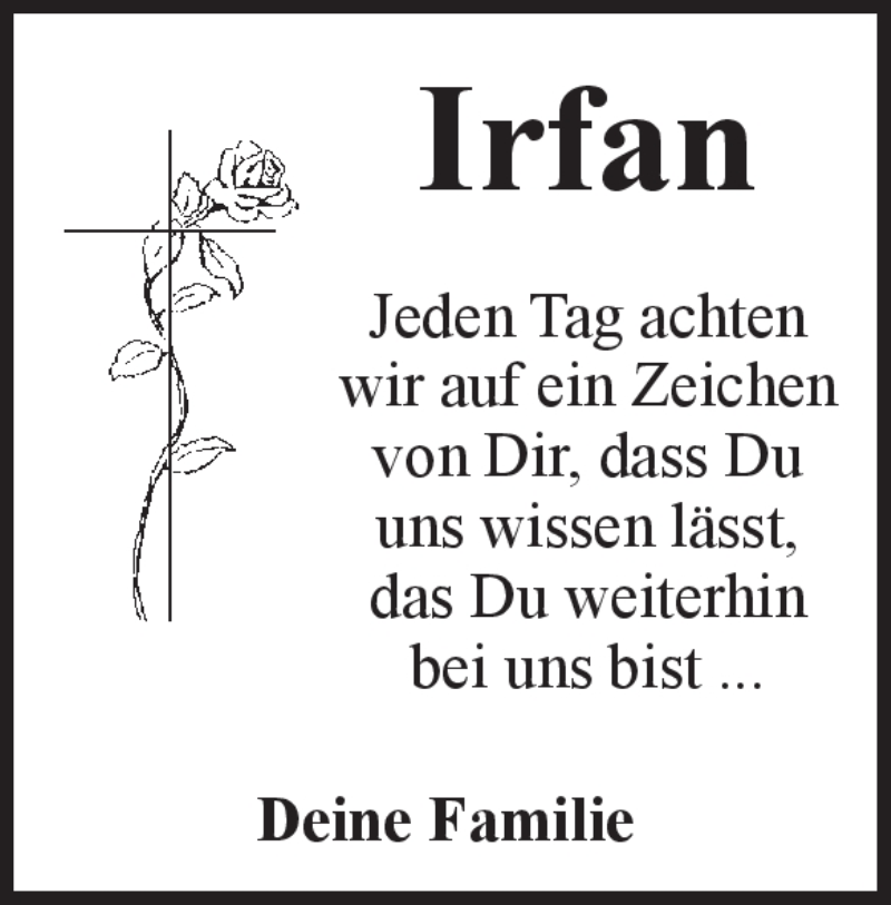  Traueranzeige für Ifran Ahmed vom 06.06.2019 aus Heidenheimer Zeitung