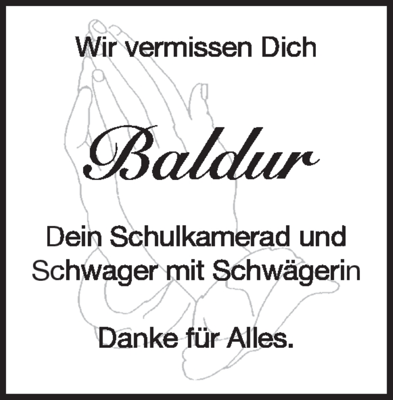  Traueranzeige für Baldur Zieglschmid vom 03.08.2019 aus Heidenheimer Zeitung
