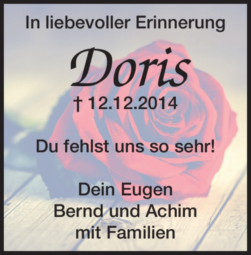  Traueranzeige für Doris Simmendinger vom 12.12.2020 aus Heidenheimer Zeitung