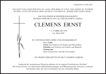 Traueranzeige von Clemens  Ernst von Heidenheimer Zeitung