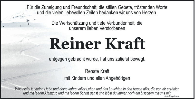  Traueranzeige für Reiner Kraft vom 29.08.2020 aus Heidenheimer Zeitung