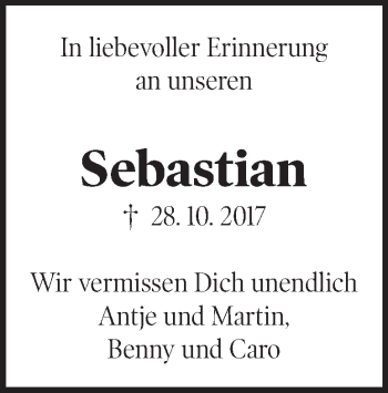 Traueranzeige von Sebastian Wiedmann von Heidenheimer Zeitung