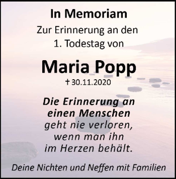 Traueranzeige von Maria Popp von Heidenheimer Zeitung