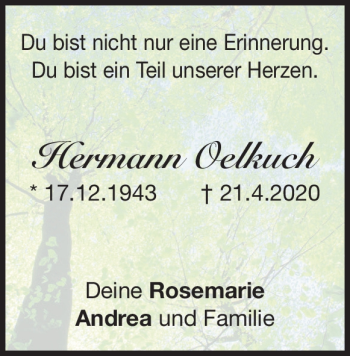 Traueranzeige von Hermann Oelkuch von Heidenheimer Zeitung