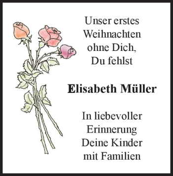Traueranzeige von Elisabeth Müller von Heidenheimer Zeitung