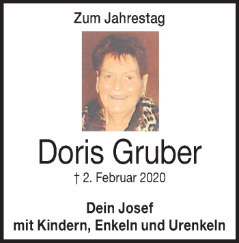 Traueranzeige von Doris Gruber von Heidenheimer Zeitung