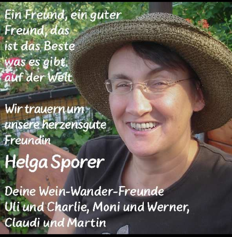  Traueranzeige für Helga Sporer vom 04.05.2021 aus Heidenheimer Zeitung