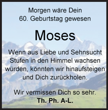 Traueranzeige von Bernd Moser von Heidenheimer Zeitung