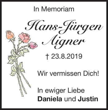 Traueranzeige von Hans-Jürgen Aigner von Heidenheimer Zeitung
