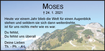 Traueranzeige von Bernd Moser von Heidenheimer Zeitung