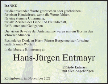 Traueranzeige von Hans-Jürgen Entmayr von Heidenheimer Zeitung