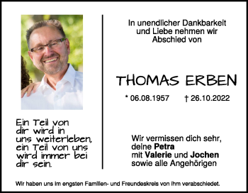 Traueranzeige von Thomas Erben von Heidenheimer Zeitung