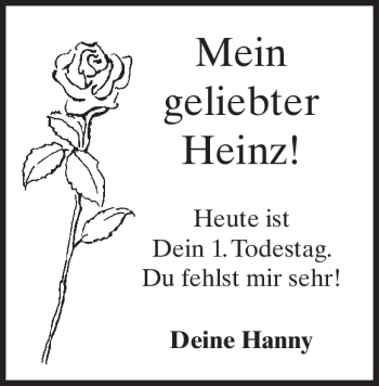 Traueranzeige von Heinz Fiedler von Heidenheimer Zeitung