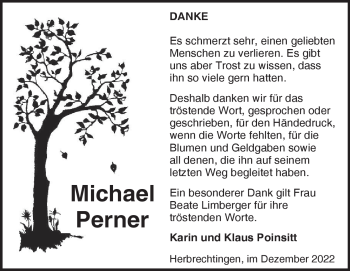 Traueranzeige von Michael Perner von Heidenheimer Zeitung