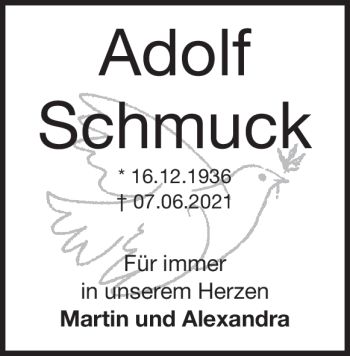 Traueranzeige von Adolf Schmuck von Heidenheimer Zeitung