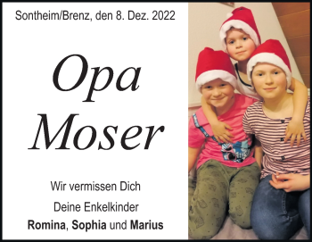 Traueranzeige von Wilhelm Moser von Heidenheimer Zeitung