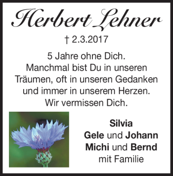 Traueranzeige von Herbert Lehner von Heidenheimer Zeitung