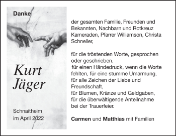 Traueranzeige von Kurt Jäger von Heidenheimer Zeitung