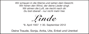Traueranzeige von Linde Maier von Heidenheimer Zeitung