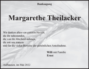 Traueranzeige von Margarethe Theilacker von Heidenheimer Zeitung