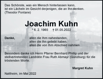 Traueranzeige von Joachim Kuhn von Heidenheimer Zeitung