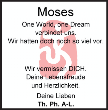 Traueranzeige von Bernd Moser von Heidenheimer Zeitung