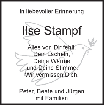 Traueranzeige von Ilse Stampf von Heidenheimer Zeitung