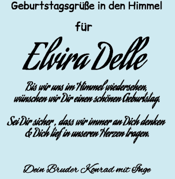 Traueranzeige von Elvira Delle von Heidenheimer Zeitung