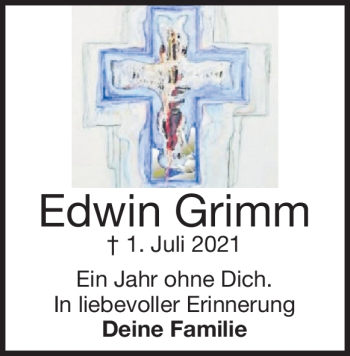 Traueranzeige von Edwin Grimm von Heidenheimer Zeitung