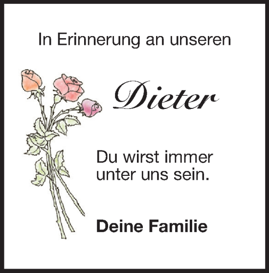 Traueranzeige von Dieter Laub von Heidenheimer Zeitung