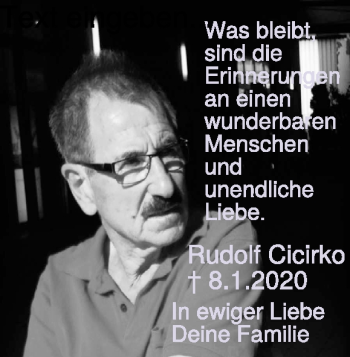 Traueranzeige von Rudolf Cicirko von Heidenheimer Zeitung