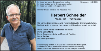 Traueranzeige von Herbert Schneider von Heidenheimer Zeitung