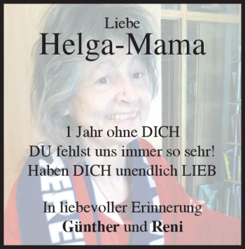 Traueranzeige von Helga Löw von Heidenheimer Zeitung