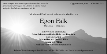 Traueranzeige von Egon Falk von Heidenheimer Zeitung