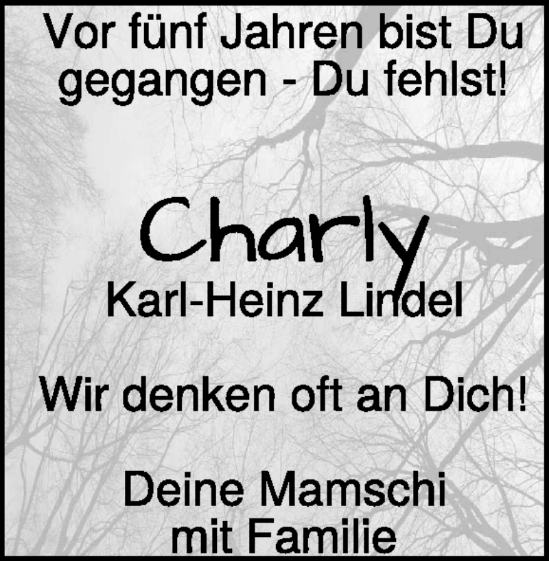  Traueranzeige für Karl-Heinz Lindel vom 16.02.2023 aus Heidenheimer Zeitung