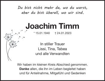 Traueranzeige von Joachim Timm von Heidenheimer Zeitung