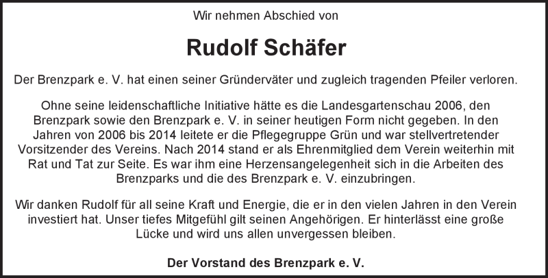  Traueranzeige für Rudolf schäfer vom 30.03.2023 aus Heidenheimer Zeitung